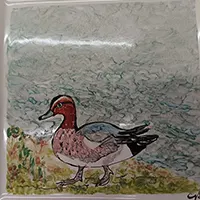 Zwierzęta ręcznie malowane na kaflach