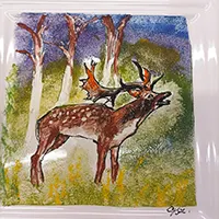 Zwierzęta ręcznie malowane na kaflach